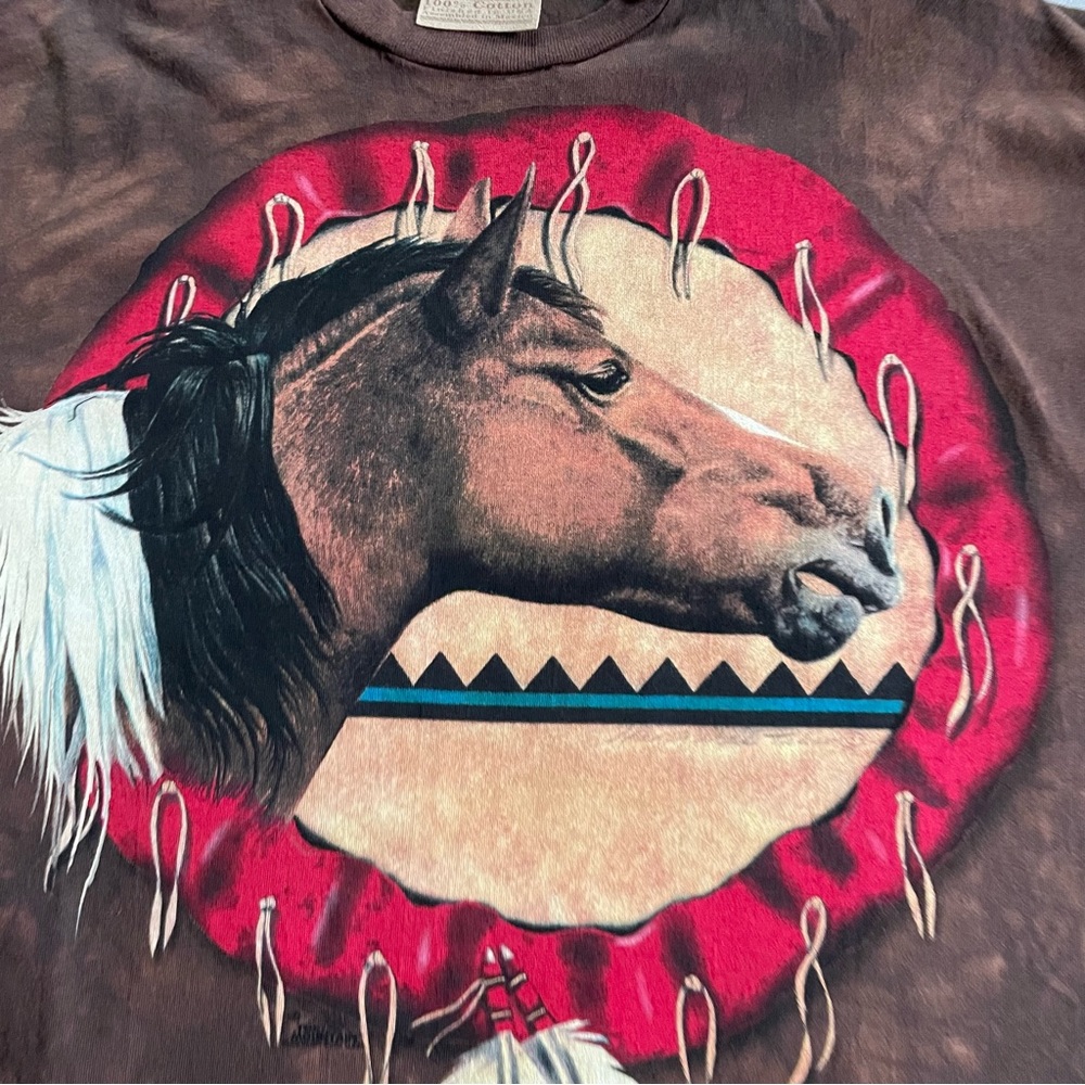 Vintage Dead Stock The Mountain Horse on Tie Dye. 2000 Nancy Wood Taber. XXL - Picture 6 of 16